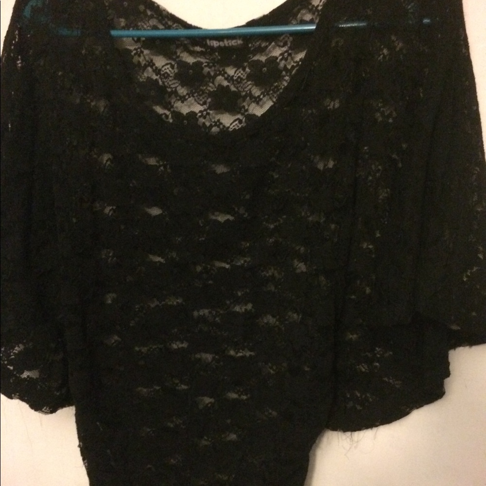 Black lace top